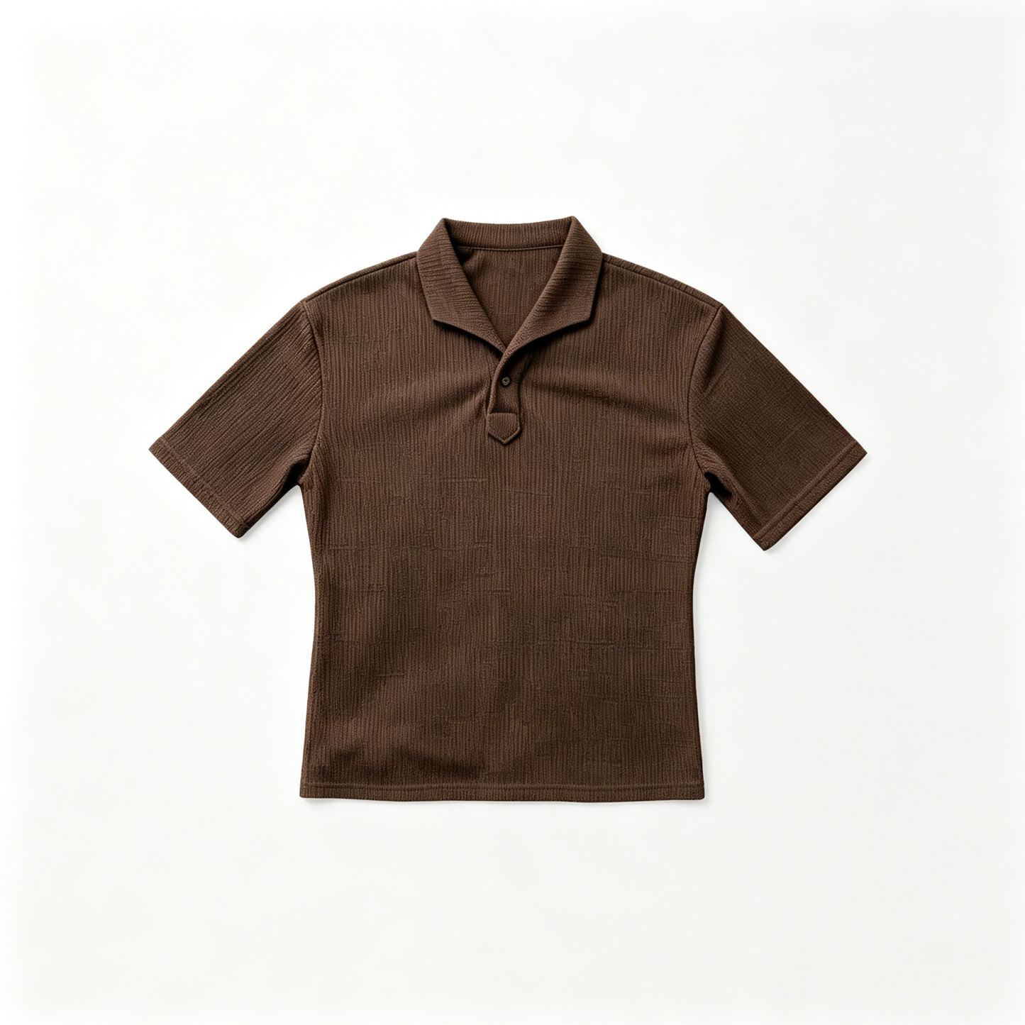 Open Collar Knit Polo