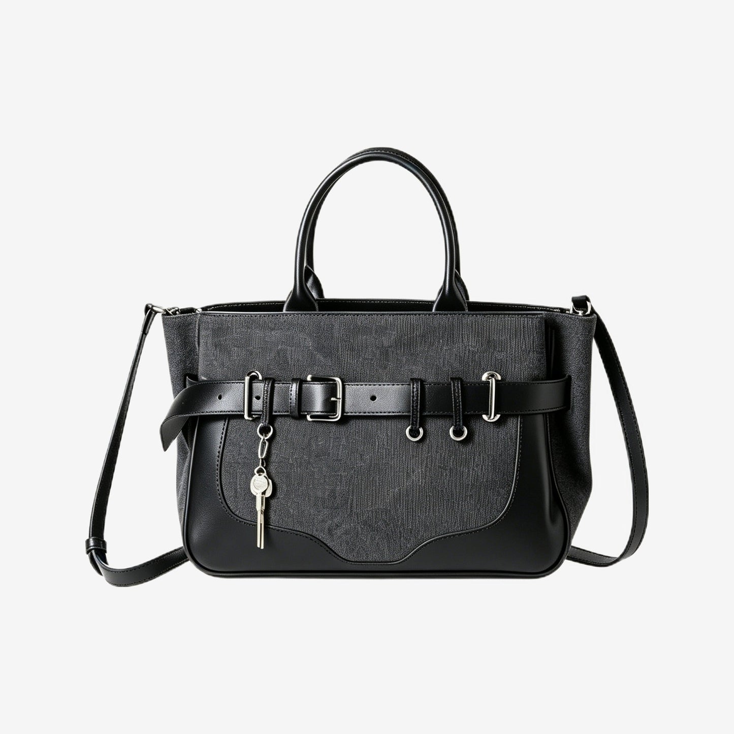 Belted key charm tote — cover