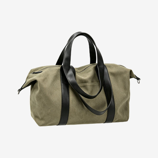 Canvas leather trim duffle — cover