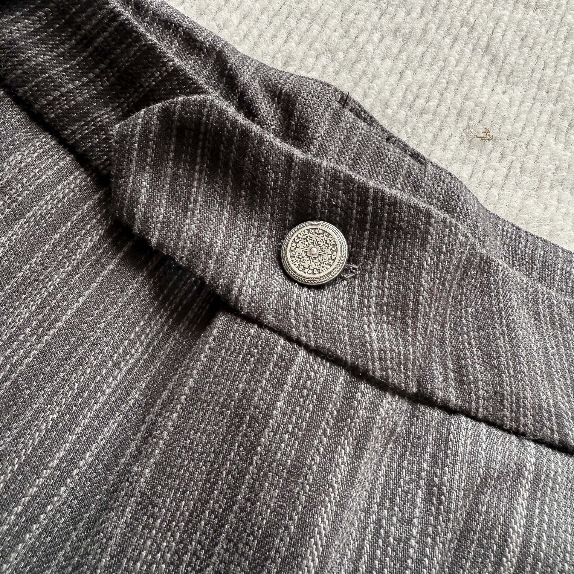 Embroidered stripe trouser leg detail | ZIRR