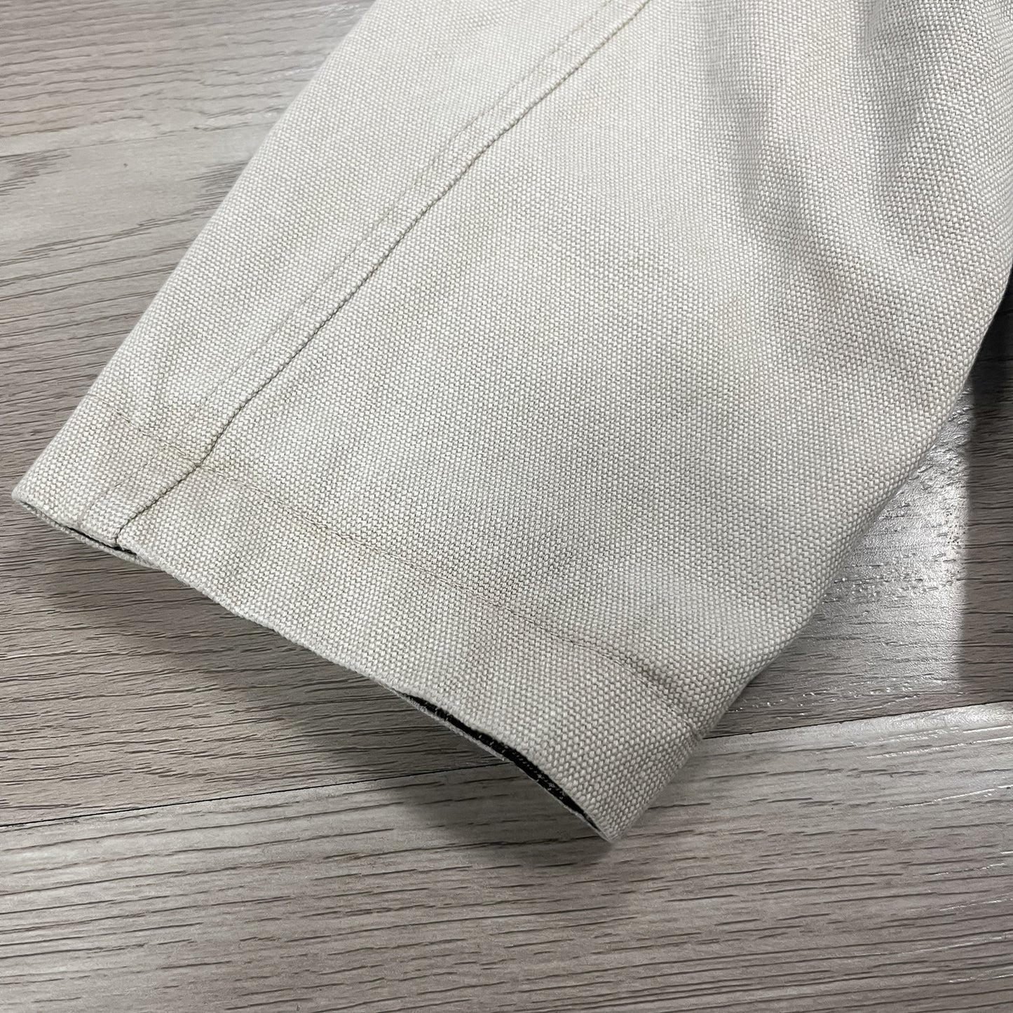 Washed canvas moto jacket gingham lining detail | ZIRR