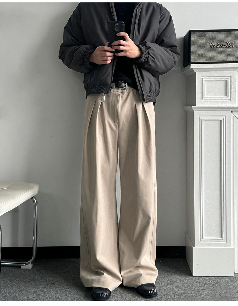 Pleated wide leg trouser back view | ZIRR