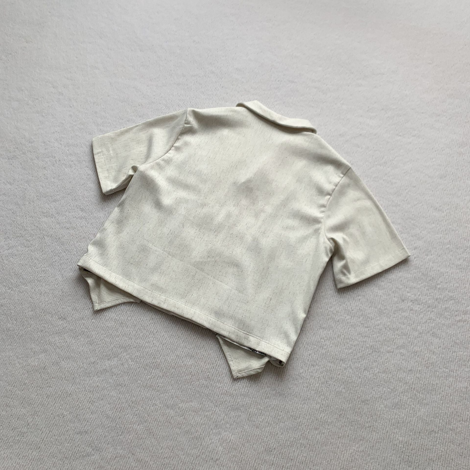 Floral panel irregular shirt interior floral print | ZIRR