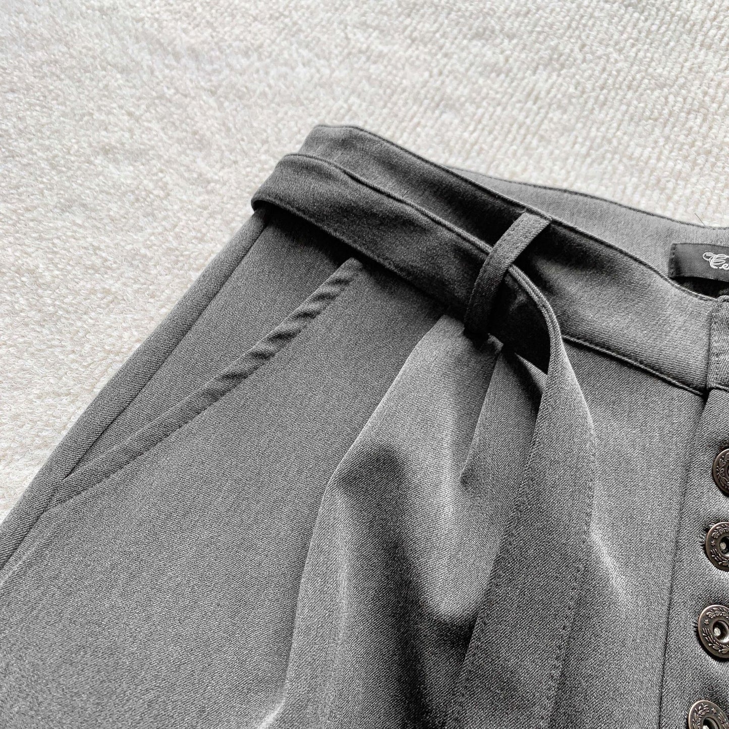 Pleated Button Fly Trouser