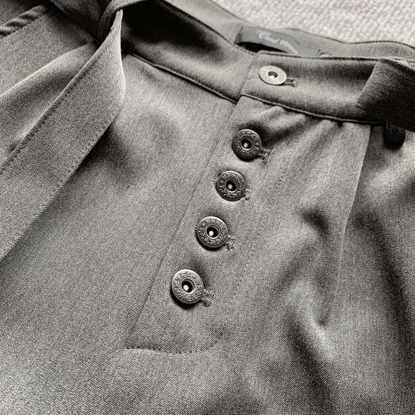 Pleated Button Fly Trouser