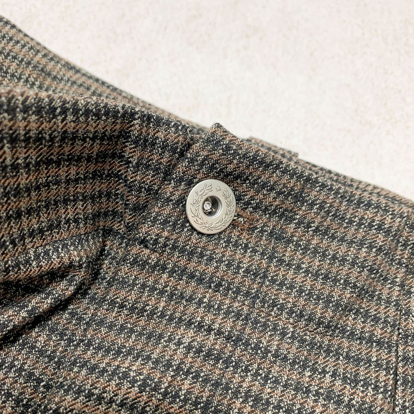 Wool Blend Striped Wide-Leg Trousers