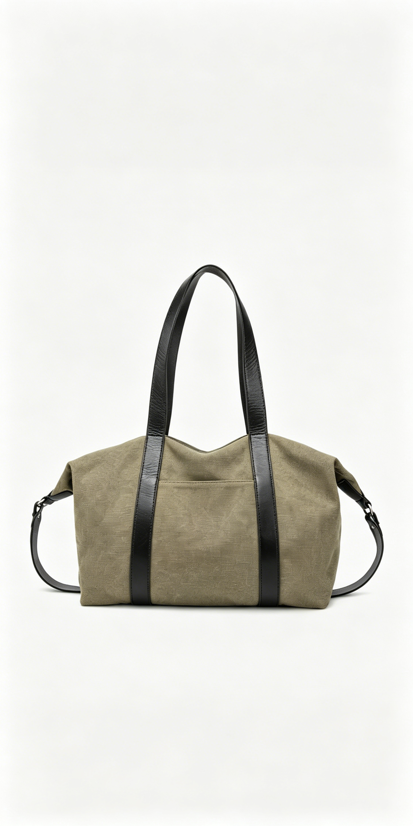 Canvas leather trim duffle interior view | ZIRR