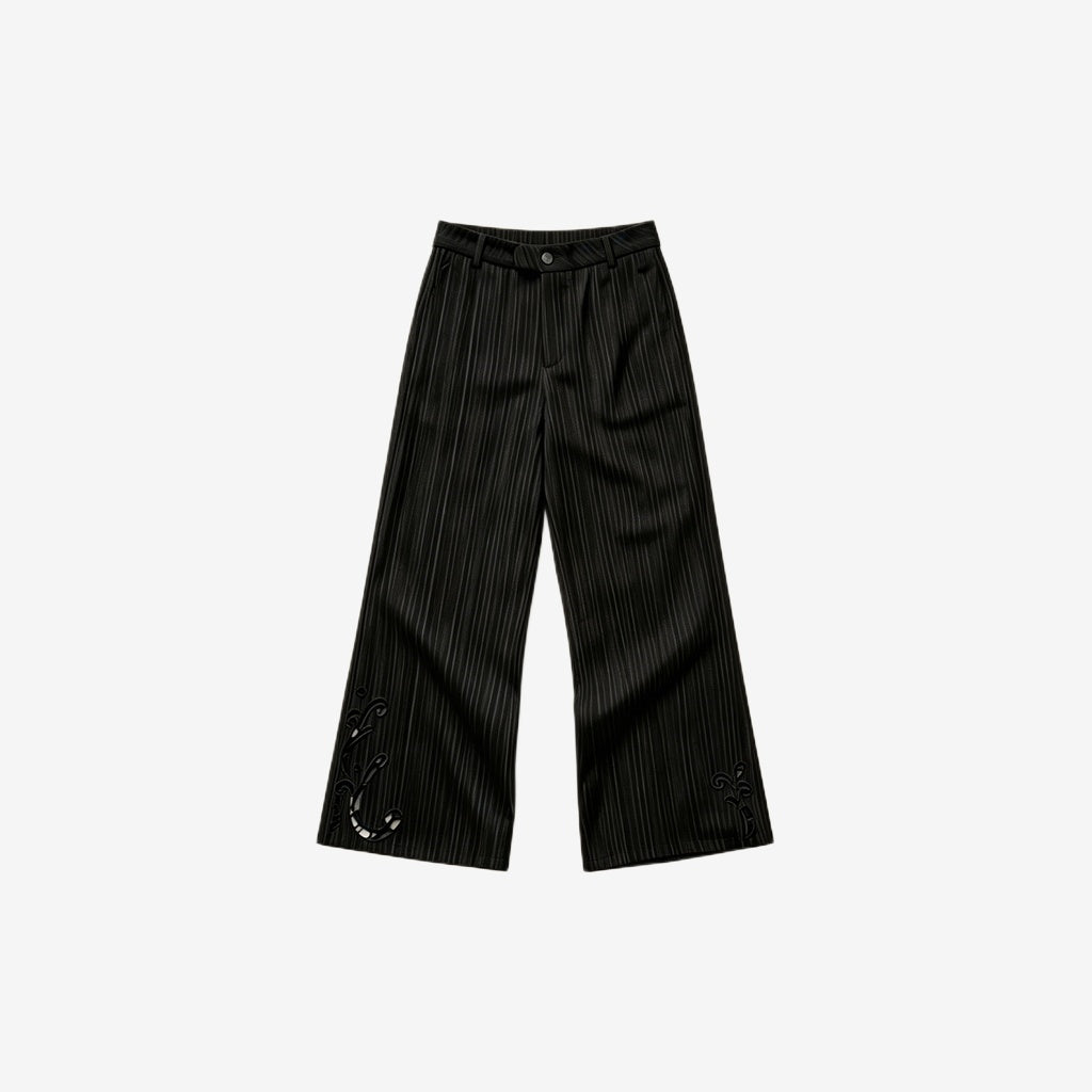 Embroidered Stripe Trouser