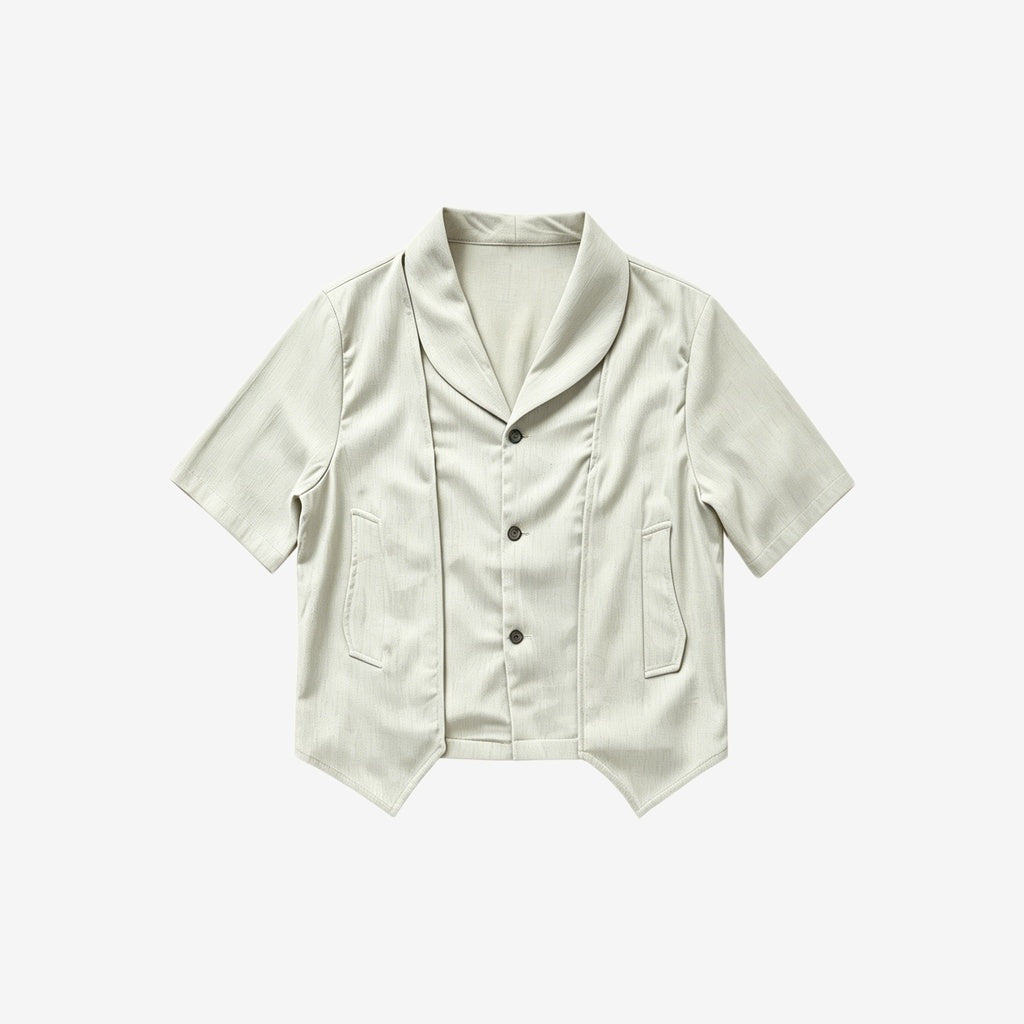 Floral Panel Irregular Shirt