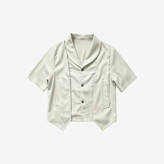 Floral Panel Irregular Shirt