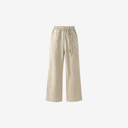Linen Drawstring Wide Pant