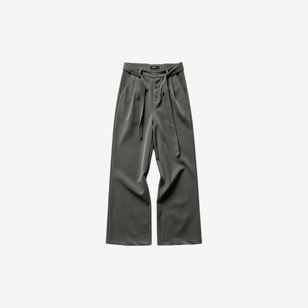 Pleated Button Fly Trouser
