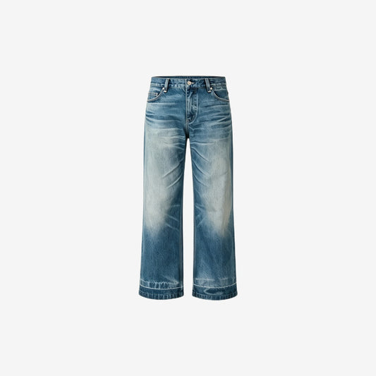 Washed Flare Denim